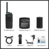 Retevis P1 Digitale Walkie Talkie, Portofoon Professionele, Superheterodyne Relais, 260 uur Opname, Zenden Onderbreken, 2500mAh Walkie Talkie Lange Afstand voor Bosredding (Zwart, 1 Stuks)