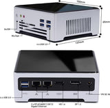 NUC Mini PC Windows 11 Linux Mini Desktop PC HD Graphics 630, 32GB RAM 256GB SSD Octa Core i9 10880H Mini Desktopcomputer, DP HD, 4K @ 60Hz, Dual Band WiFi, Dual LAN, Ingebouwde ventilator