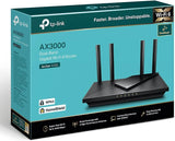 TP-Link Archer AX55 WiFi 6 WLAN Router (2402 Mbit/s 5 GHz, 574 Mbit/s 2,4 GHz, 5×Gigabit poorten, 1× USB 3.0 Port, WPA3, HomeCare, OneMesh, compatibel met Alexa, Tether APP), zwart