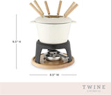 Twine 5998 Gietijzeren Fondue Set Kaasbereiding, Wit