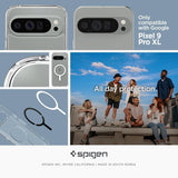 Spigen Ultra Hybrid OneTap Metal Ring MagFit Case voor Google Pixel 9 Pro XL [Made for Google] hoesje Compatibel met MagSafe magnetische case -Wit