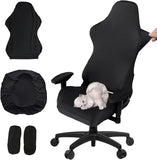 Gamingstoelhoes, 4 stuks, bureaustoel met armleuningen/stoelrug, stoelbekleding, bureaustoel, voor computerstoelen, Dx racing, pc-stoelbekleding, geen stoel, zwart OxiMet