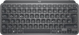 Logitech MX Keys Mini draadloos toetsenbord, compact, Bluetooth, achtergrondverlichting, USB-C, compatibel met Apple macOS, iOS, Windows, Linux, Android, metalen behuizing - donkergrijs, QWERTZ