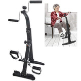 Pedaaltrainer, hometrainer stationair, verstelbare weerstand arm en been indoor fitnesstraining machine, ouderen thuis beroerte hemiplegie revalidatie trainingsapparatuur