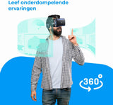 NK VR-bril met hoofdtelefoon - Slimme 3D Virtual Reality Smart Bril met Audio voor Smartphones van 4.7"-6.53", Kijkhoek 90-100º, 360º Rotatie, Verstelbare Lens en Lens Pupil, compatibel iPhone Android