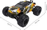 RC Offroad-truck, Auto met Afstandsbediening 35A ESC 2.4G Traploze Snelheidsverandering met Schroeven voor Meer Dan 14 voor Entertainment (Oranje)