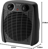 Taurus Alpatec New Gobi Ventilatorkachel, 2000 W, 2 intensiteiten, regelbare thermostaat, thermische beveiliging, controlelampje, draaggreep, tot 20 m², zwart