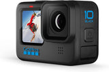 GoPro HERO10 zwarte waterdichte actiecamera met LCD aan de voorkant en Touch Back, 5.3K60 Ultra HD-video, 23 MP foto's, 1080p live streaming, webcam, stabilisatie H10 V2