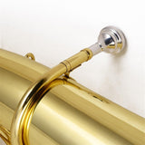 Euphonium Messing Gelakte Gouden Trompetinstrument Met Vier Platte Kleppen, Opbergkoffer En Accessoires Eufonium voor Beginners