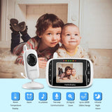 HelloBaby Babyfoon met camera LCD Draadloze Videocamera Babymonitor met Digitale Camera, Nachtzicht Temperatuurbewaking en 2-weg Talkback-Systeem