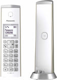 Panasonic KX-TGK220GB design draadloze telefoon met antwoordapparaat, station & oortelefoon, handsfree, wit lcd-scherm, blokkeert storende oproepen, magneet, zwart