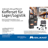 Midland G18 Pro pack of 2 suitcase m. MA 25-M Security C1145.S1 PMR-Handfunkgerät