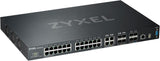 ZYXEL XGS4600-32 L3 Managed-schakelaar, 28 poorten Gig en 4 x 10G DDR4-+, stapelbaar, dubbele voeding