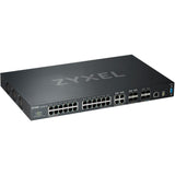 ZYXEL XGS4600-32 L3 Managed-schakelaar, 28 poorten Gig en 4 x 10G DDR4-+, stapelbaar, dubbele voeding