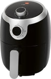Clatronic 263964 FR 3769 H Hete lucht friteuse,Olie- en vetvrije friteuse dankzij hete lucht,1,8 liter inhoud,voor friet, kippenvleugels en nog veel meer,1000 watt,rook- en geurarm,zwart/zilver