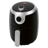 Clatronic 263964 FR 3769 H Hete lucht friteuse,Olie- en vetvrije friteuse dankzij hete lucht,1,8 liter inhoud,voor friet, kippenvleugels en nog veel meer,1000 watt,rook- en geurarm,zwart/zilver