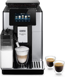 De'Longhi ECAM612.55.SB PrimaDonna Soul Volautomatische Espressomachine, 1450 W, 2 Koppen, LatteCrema-Systeem, BeanAdapt Technology, Staal en Kunststof, Zilver, Zwart