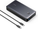 ANKER 537 Powerbank (PowerCore 24K voor laptop), 24.000 mAh 65 W, mobiele oplader voor MacBook Pro, Dell XPS, Microsoft Surface, iPad Pro, iPhone 13 Pro, iWatch Series 5 en meer (zwart)