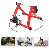 Fietstrainer Racefietstrainer Machine met ruisonderdrukkingswiel 7 niveaus Weerstand Draagbaar Magnetisch Oefenfietsen Berg Stationair Fietsenrek,Red