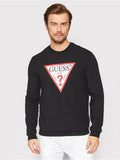 Felpa uomo Guess logo triangolo Audley cn fleece black ES24GU26 M2YQ37K6ZS1