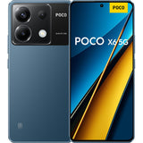 Xiaomi POCO X6 5G smartphone + headphones, 12+256 cell phone without contract, 64MP OIS triple camera, Grayish Blue (NL version + 2 year warranty)