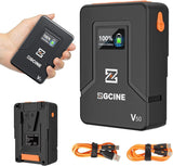 EACHSHOT Mini Micro V Mount Battery, ZGCINE ZG-V50 50Wh 14.8V 3400mAh VMount Battery Support PD USB-C Charger with D-Tap BP USB-C USB-A Output for BMPCC 4K 6K Pro, ZCAM, Canon EOS R5C, Sony FX3