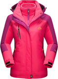 TACVASEN Dames 3-in-1 Jas Fleece Waterdicht Wintersportkleding Snowboarden Outdoor Skikleding