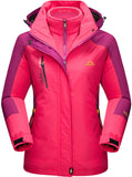 TACVASEN Dames 3-in-1 Jas Fleece Waterdicht Wintersportkleding Snowboarden Outdoor Skikleding