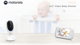 Motorola Nursery VM75 Babyfoon met camera met 5 inch ouderunit, babymonitor met nachtzicht, digitale zoom, twee-weg communicatie en slaapliedjes, kunststof, wit