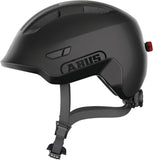 ABUS Smiley kinderhelm 3.0 ACE LED - fietshelm met licht - diepe pasvorm & ruimte voor een vlecht/staart - voor meisjes en jongens - zwart, maat