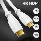 deleyCON 25m HDMI-Kabel 2.0a/b - High Speed met Ethernet - UHD 2160p 4K@60Hz 4:2:0 HDCP 2.2 ARC CEC Ethernet 18Gbps 3D Full HD 1080p Dolby - Wit