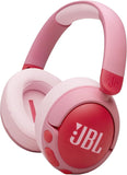 JBL Junior 470NC, Kindvriendelijke Draadloze On-Ear Bluetooth Hoofdtelefoon met Ingebouwde Microfoon, 50 uur afspeeltijd, JBL Safe Sound, Laag Volume, Gemakkelijke Bediening en Stickerset, in Roze