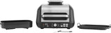 Ninja Foodi MAX PRO Grill, Vlakke Plaat & Airfryer met Digitale Meter, 3,8L, 7 Kookfuncties in 1, Grillen, Airfryen, Bakken, Braden en Meer, Vaatwasmachinebestendige Onderdelen, Zilver/Zwart AG651EU