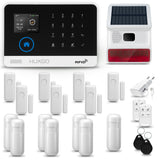 Draadloos Alarmsysteem met Sirene HXA003 GSM + WiFi | TUYA App | Compleet Smart Home Beveiligingssysteem met 7x Bewegingssensor, 7x Deur/Raamsensor | Geschikt voor Huis en Appartement