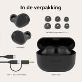 Jabra Elite 8 Active Gen 2 draadloze Bluetooth-oordopjes, Zweet- en Waterbestendig, LE Audio Smart Case, Stevige In-ear Pasvorm, HearThrough-Modus, Adaptieve Hybride ANC - Zwart