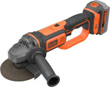 BLACK+DECKER 18 V 125 mm draadloze haakse slijper elektrisch gereedschap, BCG720N-XJ