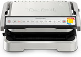 Tefal GC776D OptiGrill 4-in-1 intelligente grill met grilltang, rvs, bbq, oven, complete maaltijd functie, 180° openen, perfecte resultaten, recepten app