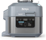 Ninja Speedi 10-in-1 snelkooktoestel en heteluchtfriteuse [ON400UK], 5,7 l, Speedi Meals, luchtfrituren, stomen, grillen, bakken, braden, aanbraden, langzaam koken en meer, kookt 4 porties, zeezoutgrijs