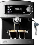 Cecotec Express Coffee Maker Handmatige Vermogen Espresso 20. 850W, druk 20 Bar, 1.5L tank, dubbele uitlaatarm, stoomboot, warmer oppervlak, roestvrijstalen afwerkingen