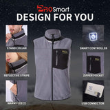 PROSmart Verwarmbaar Vest Lichtgewicht Fleece Verwarmd Vest met USB-Accu, Unisex