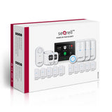 Draadloos WiFi en GSM 4G Alarmsysteem huis, huisbediening met stroomuitvalwaarschuwing, slim beveiligingssysteem, Wireless Home Alarm Kit met SIM, 7" Touchscreen en 5000mAh batterij, SQ7024B