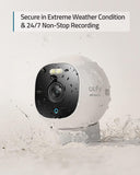 eufy Security Outdoor Cam E210, alles-in-één stand-alone bewakingscamera voor buiten, met 1080p resolutie, schijnwerpers, nachtzicht in kleur, gratis gebruik, IP67 waterbescherming