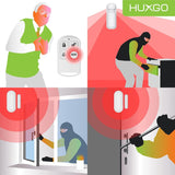 HXA005 Huis alarm kit WiFi + GSM 4G LTE met Sirene | Tuya Smartlife App | Alarmsysteem met 1x draadloze raamsensor, 1x bewegingssensor | Alarmsysteem voor huis, woning, garage