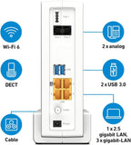 AVM FRITZ!Box 6690 Cable International - Kabel-Modemrouter, Wi-Fi 6 (WLAN AX) MESH Master met tot 6.000 Mbit/s (5 GHz + 2,4 GHz), 2,5-Gigabit-LAN, 2x USB 3.0, VoIP telefooncentrale, DECT)