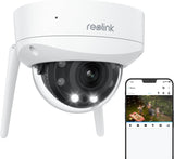 Reolink 8MP 5X Optische Zoom Outdoor WiFi bewakingscamera, binnen en buiten, Vandaalbestendig IK10 Persoon Voertuigdetectie WiFi Outdoor Camera 2.4GHz 5GHz Time Lapse SD-kaartsleuf 256GB, 843WA