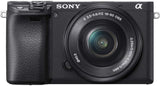 Sony Alpha 6400 E-Mount Systeemcamera, 24 Megapixels, 4K Video, 180° Klapscherm, 0.02 Sec. Real-Time Autofocus Met 425 Contrast Af-Punten, Xga Oled-Zoeker, Inclusief L-Kit 16-50 Mm Objectief, Zwart