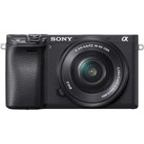 Sony Alpha 6400 E-Mount Systeemcamera, 24 Megapixels, 4K Video, 180° Klapscherm, 0.02 Sec. Real-Time Autofocus Met 425 Contrast Af-Punten, Xga Oled-Zoeker, Inclusief L-Kit 16-50 Mm Objectief, Zwart