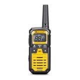 Midland XT50 PRO Dubbel Hobby & Werk, Volledig Optie Versie, Snelle Oplaadbare Walkie Talkie, 85 Kanalen PMR446 en RRM Kanaal, Waterdicht IPX2, USB, Transportkoffer, 8Km, Geel, 2 Eenheden