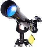 Telescopen Telescoop voor Volwassenen Astronomie Beginners, 60 mm Travel Refractor Telescoop met Verstelbaar Statief, Kijkmaan Telescoop