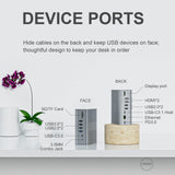 USB C docking station dubbele monitor, 16-in-1 DisplayLink Laptop Dock voor MacBook M1/M2 met 5K Display Port, HDMI,6 USB-poorten, 100W Charge voor HP Dell Windows en Mac OS, Chrome OS